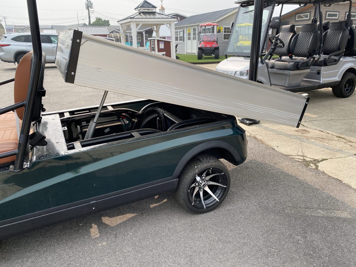 2023 ICON EV i20U - Carro de golf eléctrico utilitario 2 plazas con cama volquete - Hunter Green