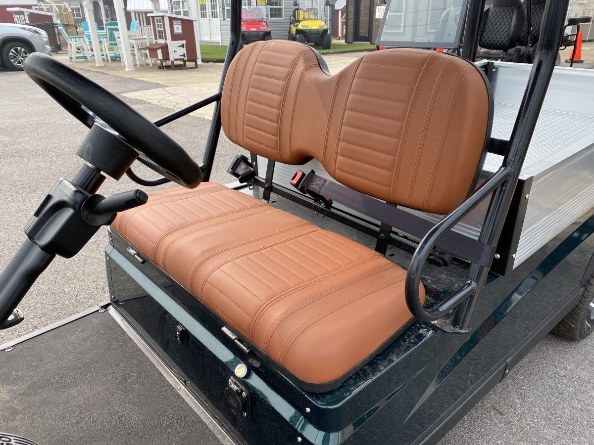 2023 ICON EV i20U - Carro de golf eléctrico utilitario 2 plazas con cama volquete - Hunter Green
