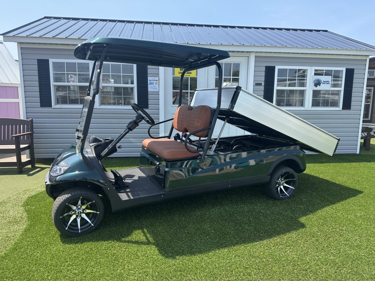 2023 ICON EV i20U - Carro de golf eléctrico utilitario 2 plazas con cama volquete - Hunter Green