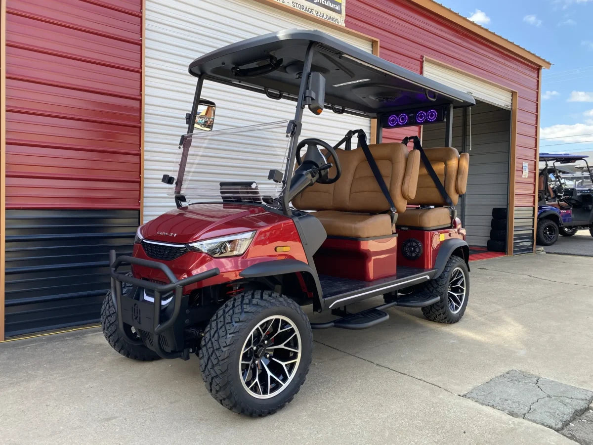 DACH Apollo Gen2 (2026) - Carro de golf eléctrico premium de 4 pasajeros, 73.8V, Rojo