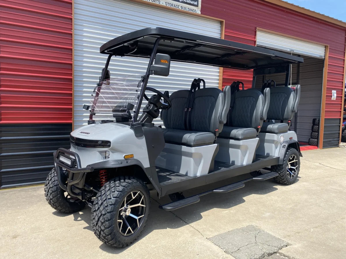 Denago Rover XXL-T | Carrito de golf eléctrico premium de 6 asientos (51.2V 105Ah LiFePO4)