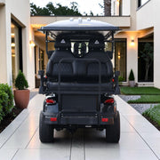 Jet Black 8-Seater Electric Golf Cart - 48V 206Ah Extended-Range Lithium