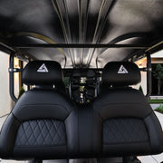 Jet Black 8-Seater Electric Golf Cart - 48V 206Ah Extended-Range Lithium