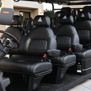 Jet Black 8-Seater Electric Golf Cart - 48V 206Ah Extended-Range Lithium