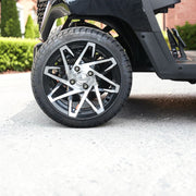 Jet Black 8-Seater Electric Golf Cart - 48V 206Ah Extended-Range Lithium