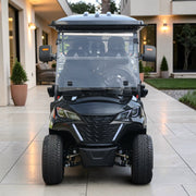 Jet Black 8-Seater Electric Golf Cart - 48V 206Ah Extended-Range Lithium