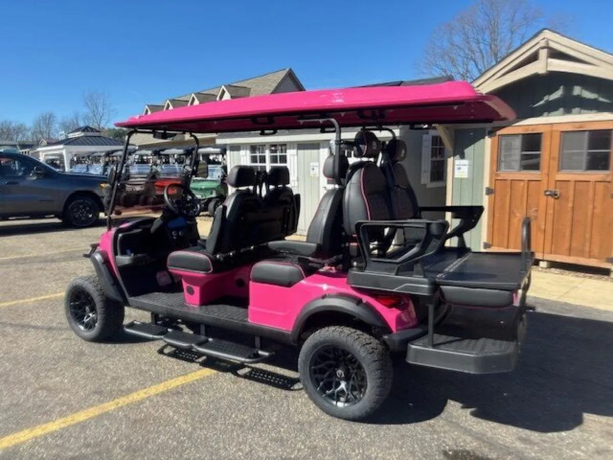 Venom EV Strike 6 Super Pink - Carro de golf eléctrico premium de 6 plazas