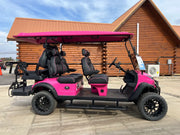 Venom EV Strike 6 Super Pink - Carro de golf eléctrico premium de 6 plazas