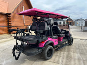 Venom EV Strike 6 Super Pink - Carro de golf eléctrico premium de 6 plazas