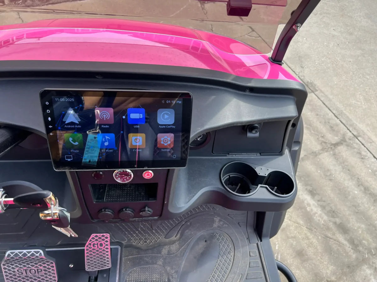 Venom EV Strike 6 Super Pink - Carro de golf eléctrico premium de 6 plazas