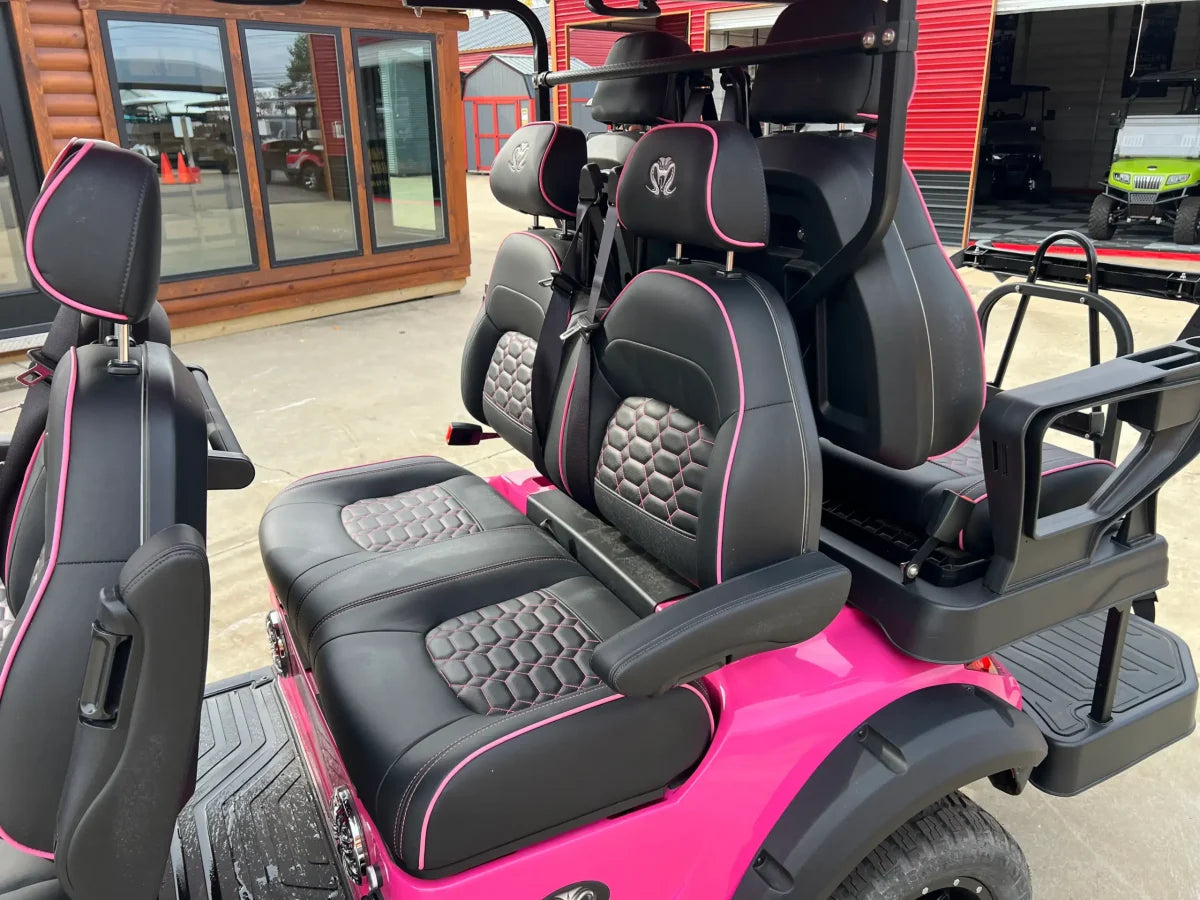 Venom EV Strike 6 Super Pink - Carro de golf eléctrico premium de 6 plazas