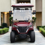 Wine Red 8-Seater Electric Golf Cart | 48V 206Ah Extended-Range Lithium | Beige Seats