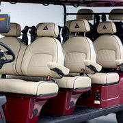 Wine Red 8-Seater Electric Golf Cart | 48V 206Ah Extended-Range Lithium | Beige Seats