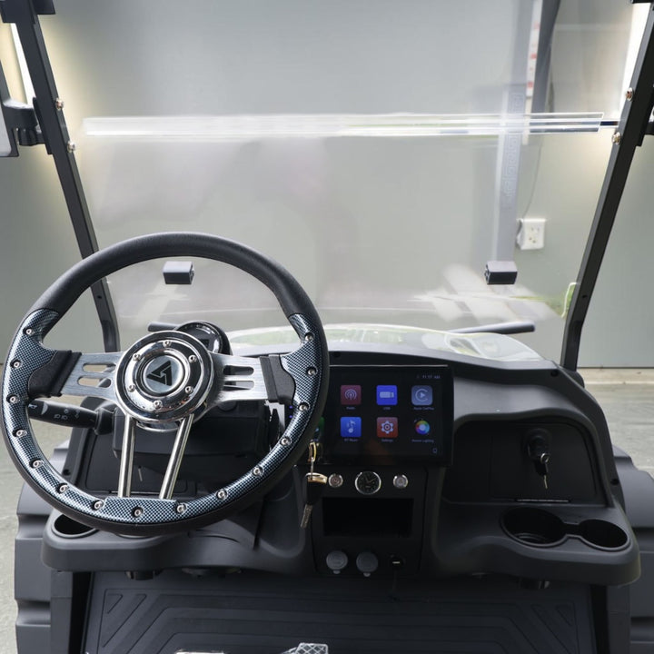 Wine Red 8-Seater Electric Golf Cart | 48V 206Ah Extended-Range Lithium | Beige Seats