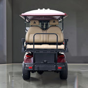 Wine Red 8-Seater Electric Golf Cart | 48V 206Ah Extended-Range Lithium | Beige Seats