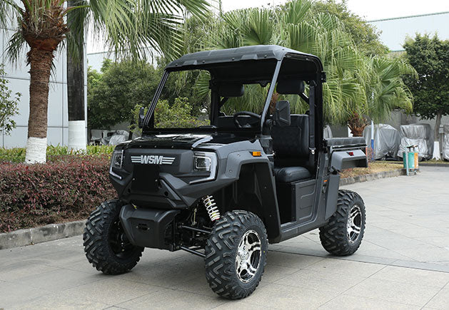 WSM RTX 1100 - Carro de golf / vehículo utilitario eléctrico 2 asientos con plataforma basculante y aprobación para carretera
