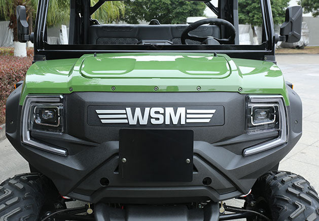 WSM RTX 1100 - Vehículo utilitario eléctrico 4WD 2 plazas con caja basculante y aprobación para carretera (Usado)