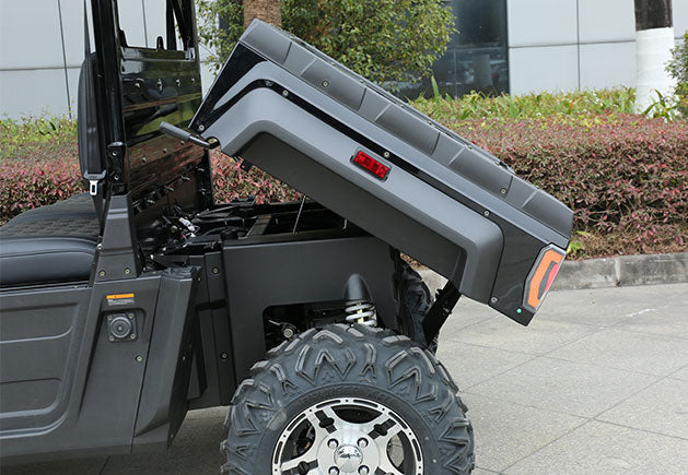WSM RTX 1100 - Carro de golf/utilitario eléctrico 2 asientos con plataforma basculante y aprobación vial