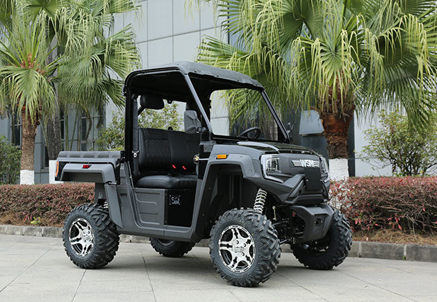 WSM RTX 1100 - Carro de golf/utilitario eléctrico 2 asientos con plataforma basculante y aprobación vial